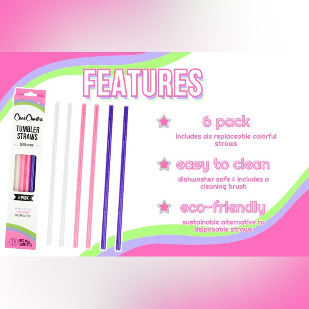 Char Charms color changing tumbler straws - Picture 5 of 6